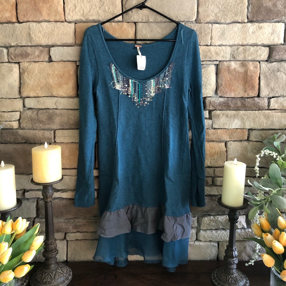 NWT Free People Dress in Blue